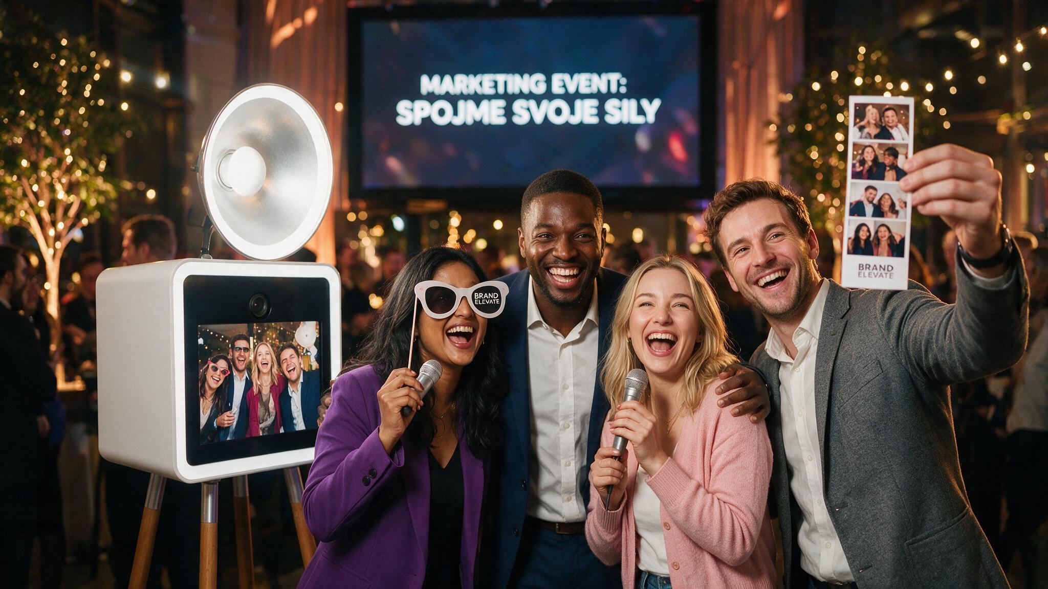 Marketingový event s fotobúdkou.